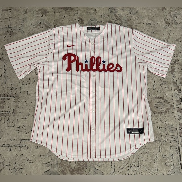 Nike Authentic Philadelphia Phillies Kyle Schwarber Baseball Jersey Men’s Sz XL - Picture 2 of 7